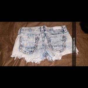 Blue jean shorts